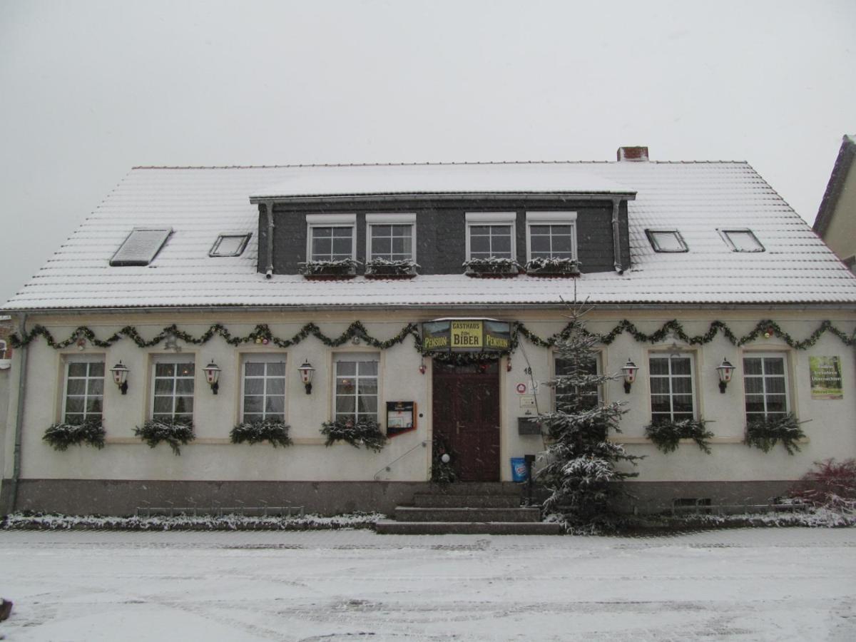 Gasthaus Und Pension Zum Biber Steckby Buitenkant foto